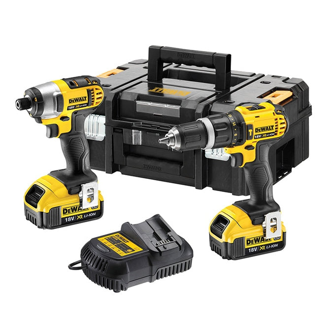 DEWALT DCZ285M2 Combi Drill & Impact Driver Twin Pack 18V 2 x 4.0Ah Li-ion