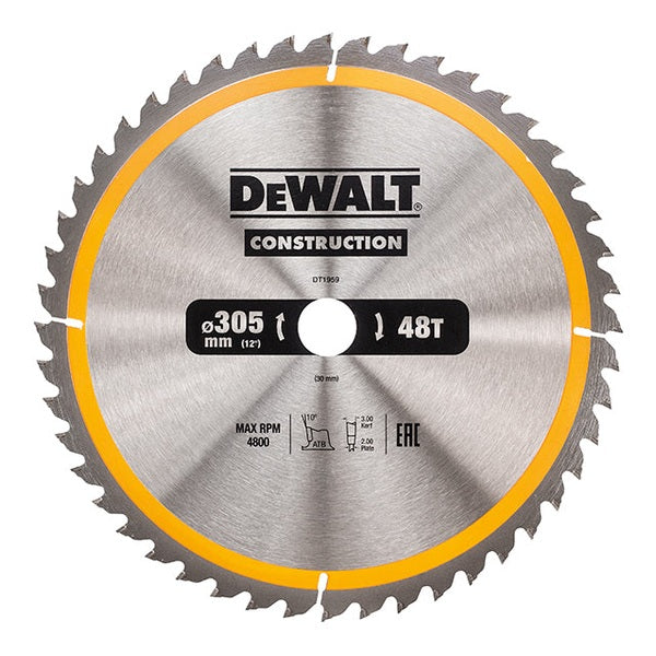 DEWALT Stationary Construction Circular Saw Blade 305 x 30mm x 48T