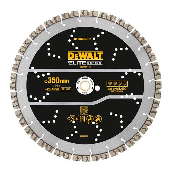 DEWALT ELITE SERIES™ Rebar Concrete Diamond Wheel 350 x 25.4mm