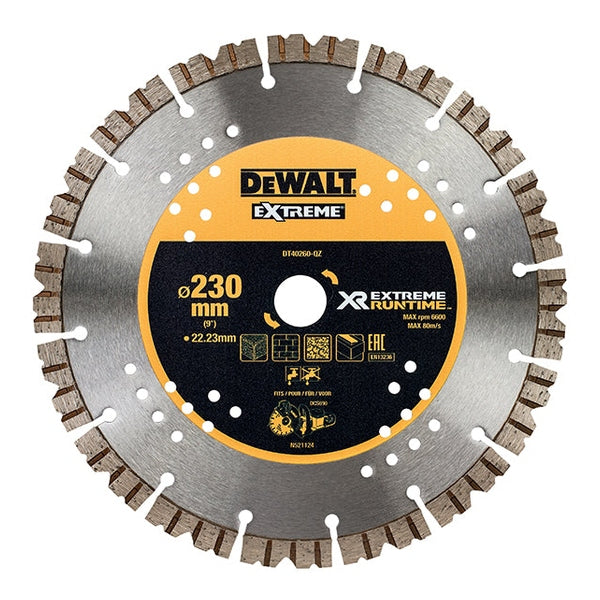 DEWALT DT40260 Extreme Diamond Cutting Blade 230 x 22.23mm
