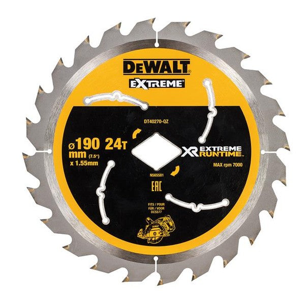 DEWALT Extreme Runtime FlexVolt Circular Saw Blade 190mm x Diamond x 24T
