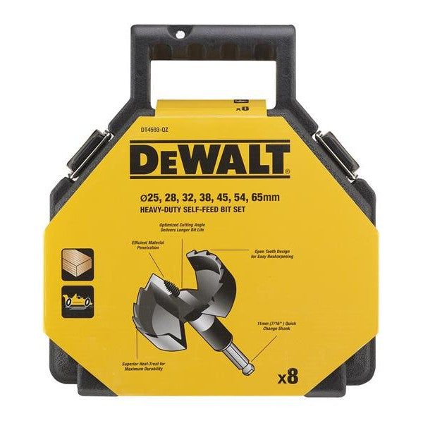 DEWALT DT4593 Self-Feed Forstner Bit Set, 8 Piece