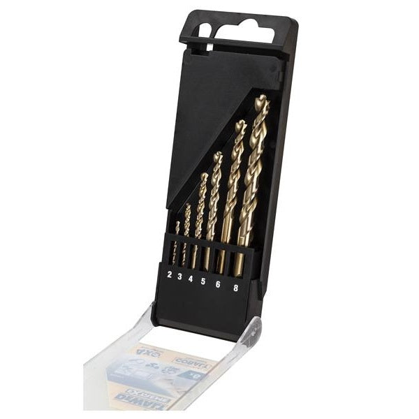DEWALT DT4956 HSS-E Cobalt Drill Bit Set, 6 Piece