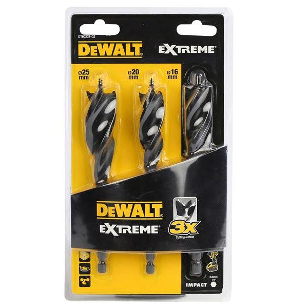 DEWALT EXTREME® Tri Flute Bit 3 Piece Set 152mm