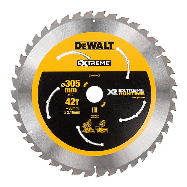 DEWALT XR FlexVolt Mitre Saw Blade 305 x 30mm x 42T