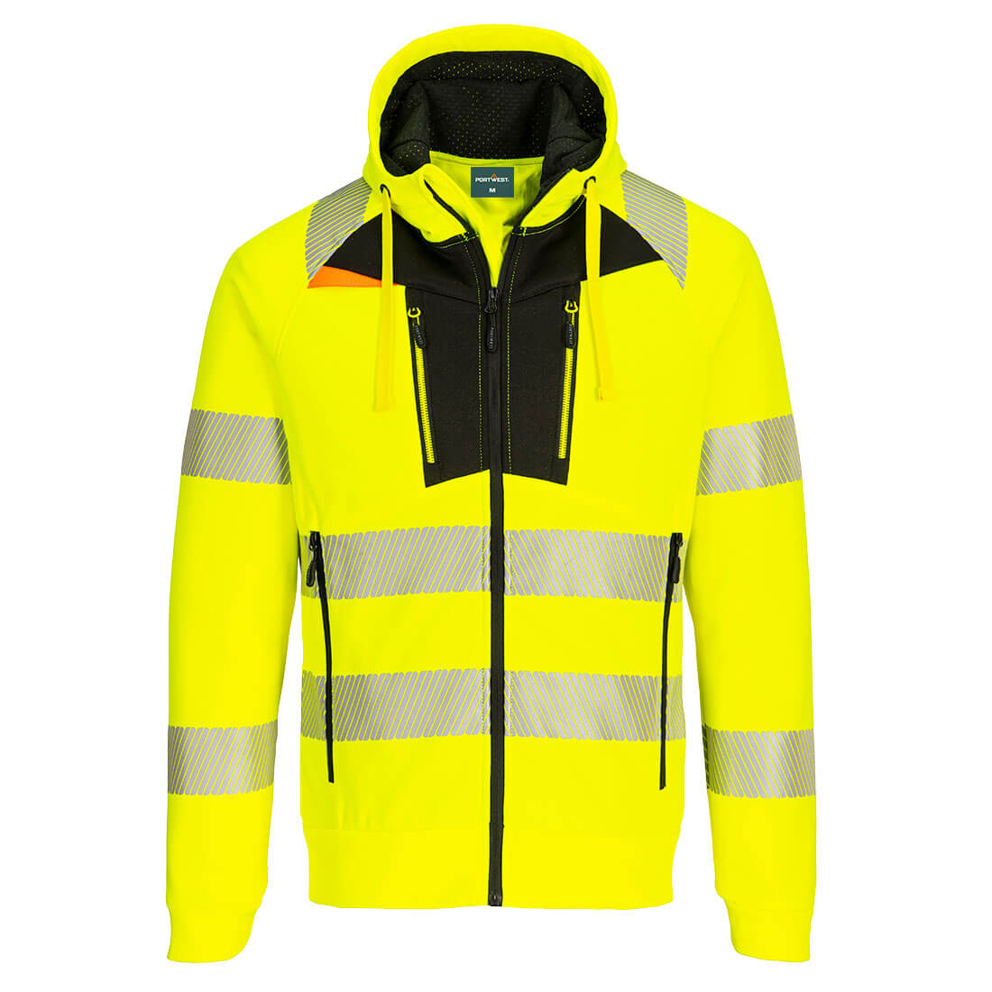 PORTWEST DX4 HI-VIS ZIP HOODIE