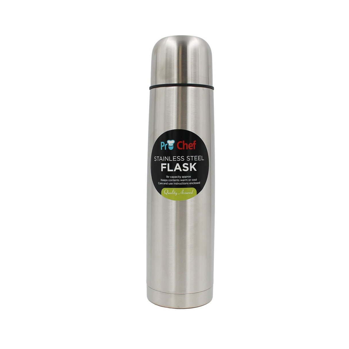 PR CHEF 1 LITRE STAINLESS STEEL FLASK VACUUM