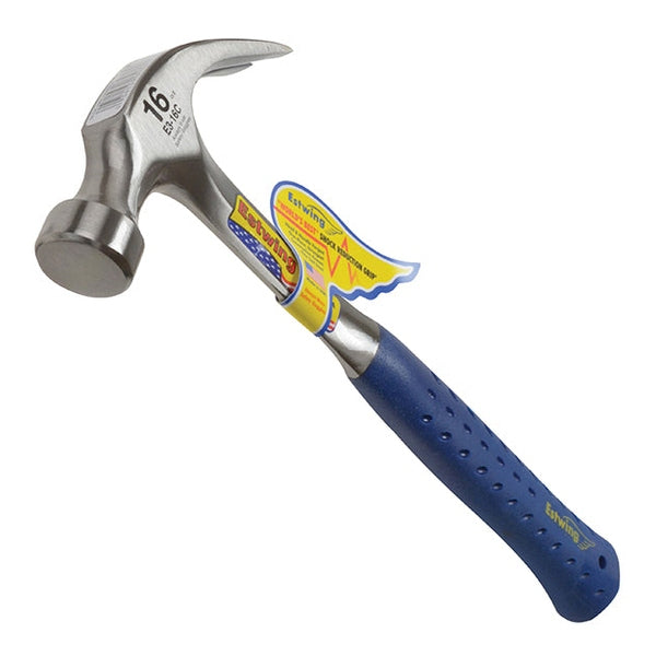 Estwing E3/16C Curved Claw Hammer - Vinyl Grip 450g (16oz)