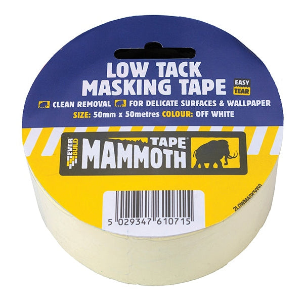 Everbuild Sika Low Tack Masking Tape 50mm x 25m