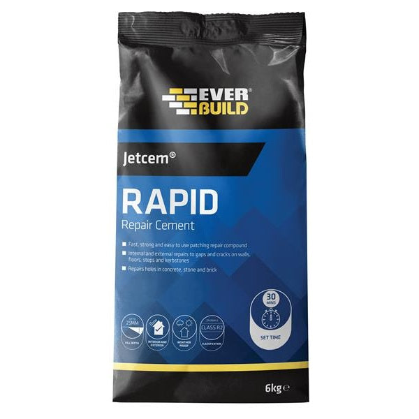 Everbuild Sika Jetcem Rapid Set Cement 12kg (2 x 6kg Pack) - Watson Hire