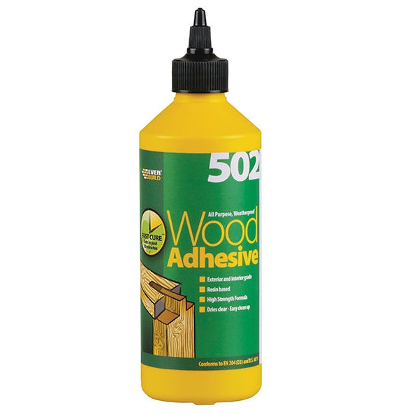 Everbuild Sika 502 All Purpose Weatherproof Wood Adhesive 500ml
