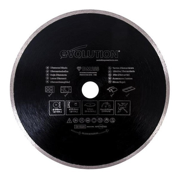 Evolution RAGE® Diamond Blade, Continuous Rim 255 x 25.4mm