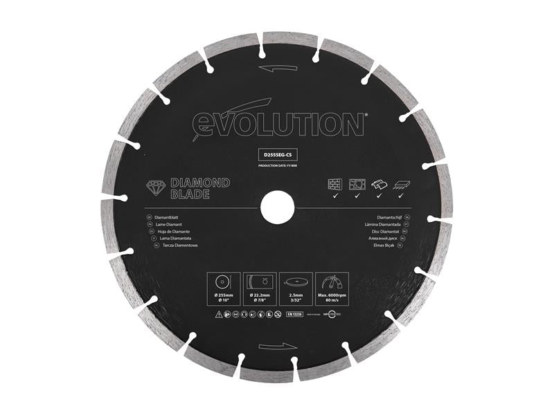 Evolution General Purpose Diamond Blade 255 x 22.2mm