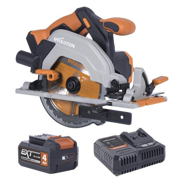 Evolution R165CCS-Li EXT Circular Saw 18V 1 x 4.0Ah Li-ion