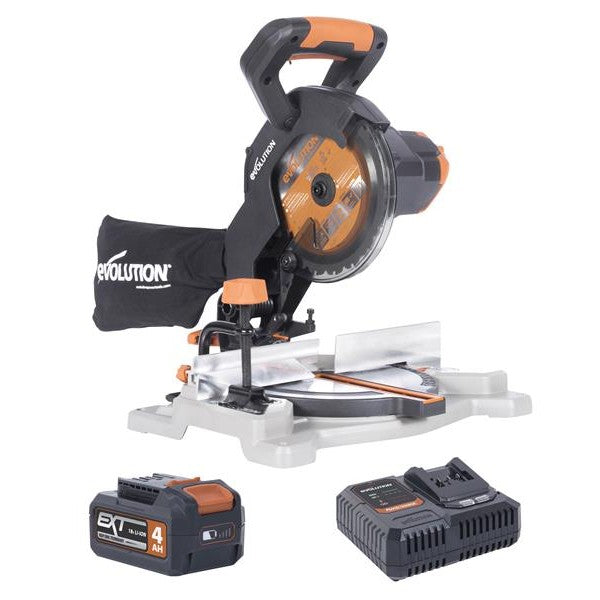 Evolution R185CMS-Li EXT Compound Mitre Saw 18V 1 x 4.0Ah Li-ion
