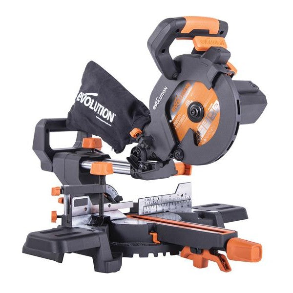 Evolution R185SMS+ 185mm Multi-Material Sliding Mitre Saw 1200W 240V