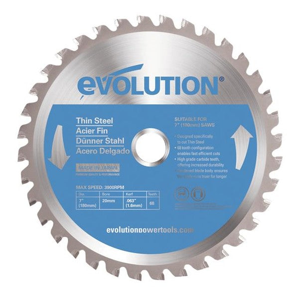 Evolution Thin Steel Cutting Circular Saw Blade 180 x 20mm x 36T