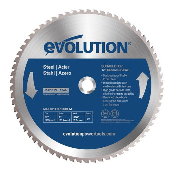 305mm 60T Mild Steel Chop Saw Blade – Evolution | Watson Hire - Watson Hire