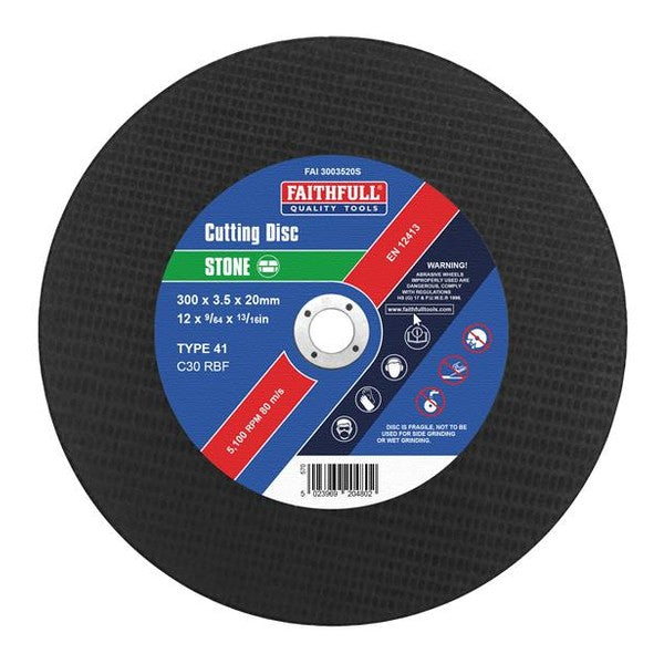Faithfull Stone Cut Off Disc 300 x 3.5 x 20mm