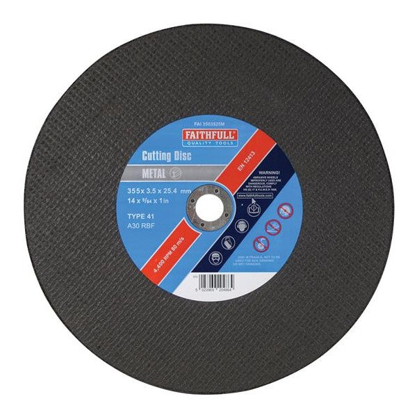 Faithfull Metal Cut Off Disc 355 x 3.5 x 25.4mm