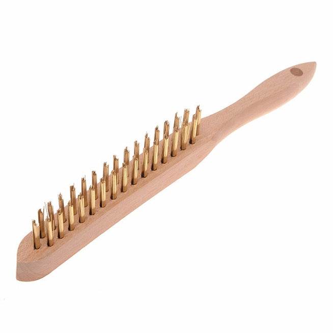 Faithfull 680/B2 Brass Wire Scratch Brush - 2 Row
