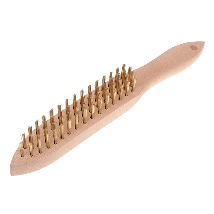 Faithfull 680/B4 Brass Wire Scratch Brush - 4 Row