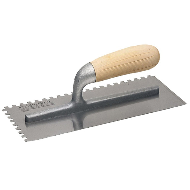Faithfull 822 Adhesive Trowel Serrated Edge 6mm Wooden Handle 11 x 4.3/4in