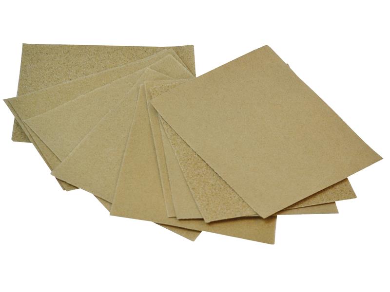 Faithfull Cork Block Glasspaper Sanding Sheets Assorted (Pack 10) - Watson Hire