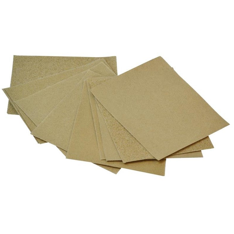 Faithfull Cork Block Glasspaper Sanding Sheets Assorted (Pack 10) - Watson Hire