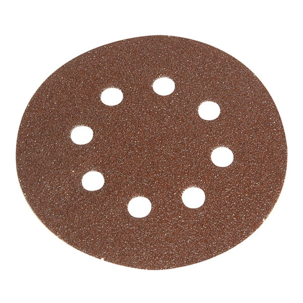 Faithfull Hook & Loop Sanding Disc DID3 Holed 125mm Coarse (Pack 5)