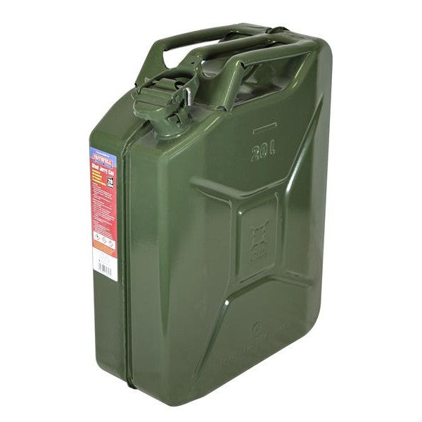 Faithfull Green Steel Jerry Can 20 litre