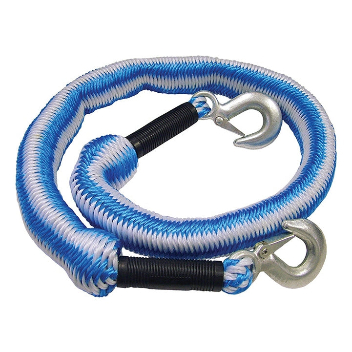 Faithfull Tow Rope Expanding 4m Metal Hooks 3 Tonnes