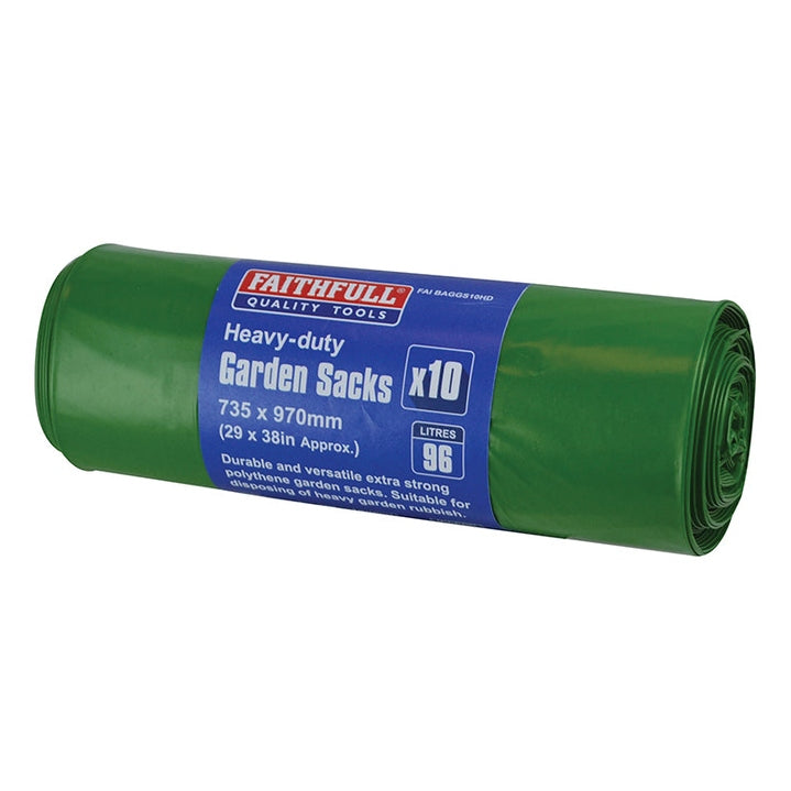 Faithfull Heavy-Duty Strong Garden Sacks (Roll 10)