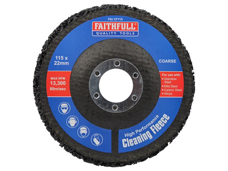 Faithfull Cleaning Fleece Disc Coarse 115 x 22mm