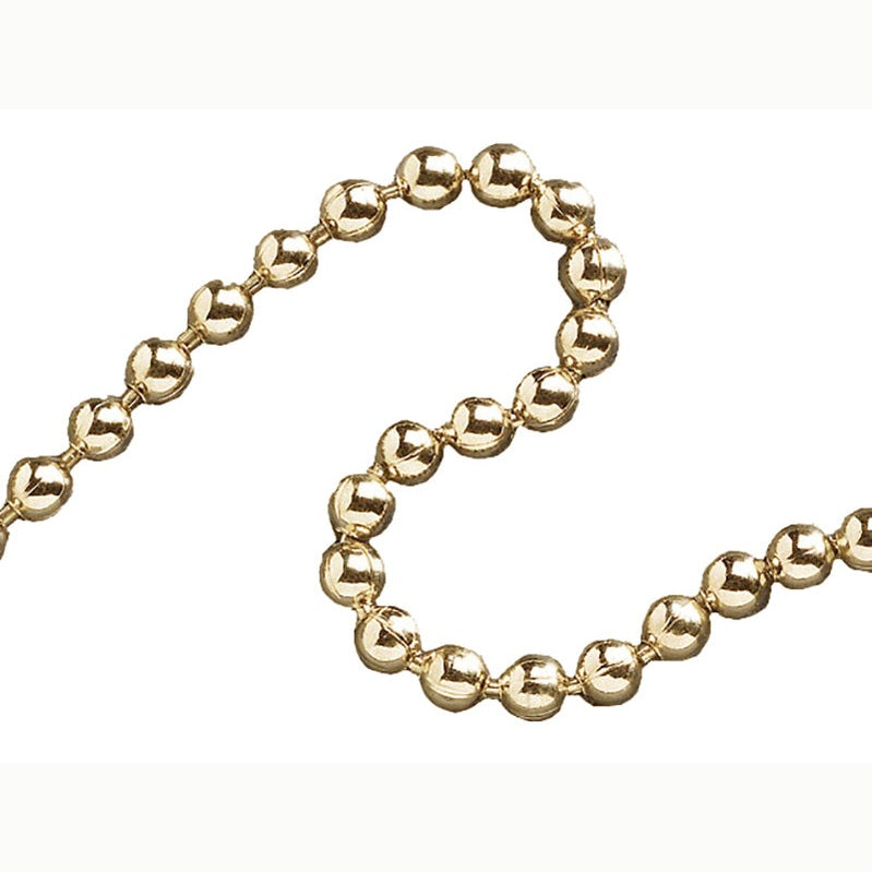 Faithfull Ball Chain Polished Brass 3.2mm x 10m