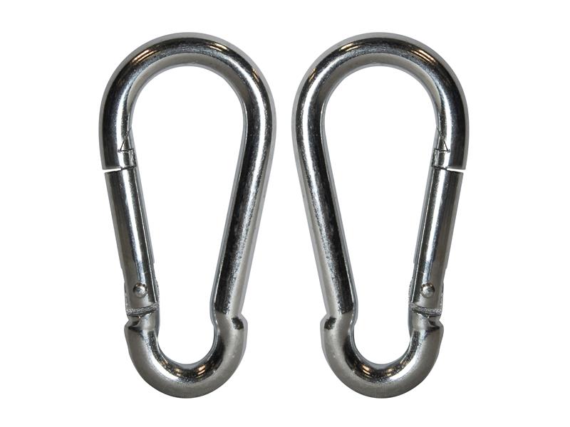 Faithfull Fire Brigade Snap Hook 8mm Zinc Plated (Pack 2)