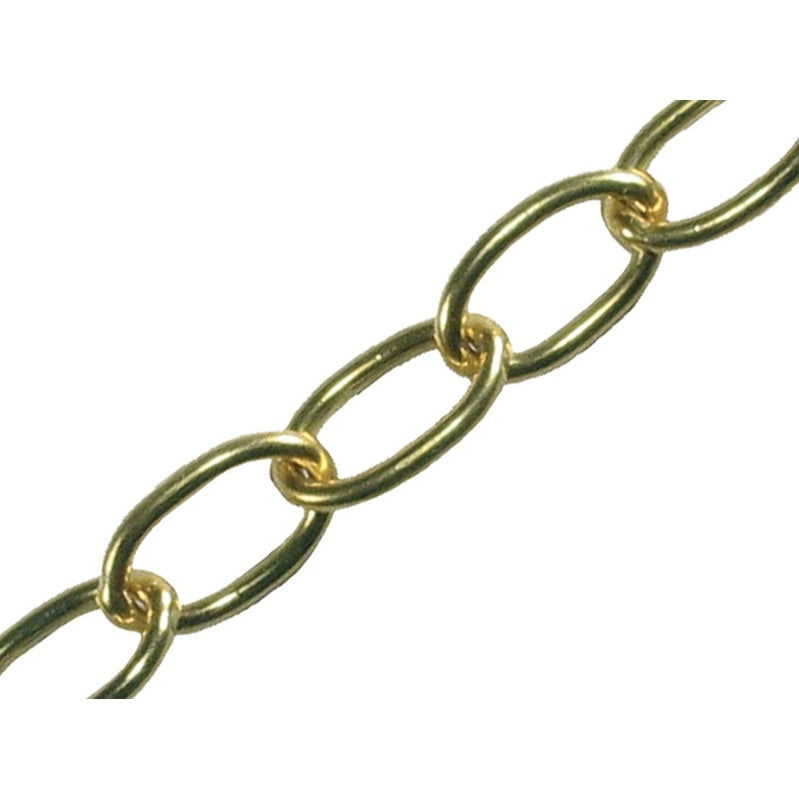 Faithfull Oval Chain 1.8mm x 10m Polished Brass
