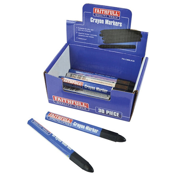 Faithfull Crayon Marker Black (CDU 30)