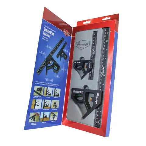 FAITHFULL COMBINATION SQUARE TWIN PACK 150 + 300MM