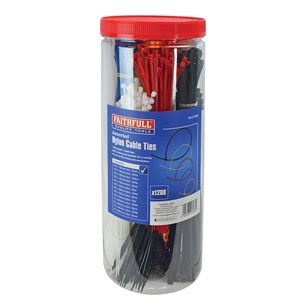 Faithfull Cable Ties (Barrel Pack 1200)