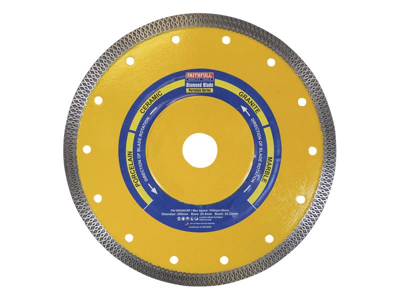 Faithfull Porcelain Diamond Blade 200 x 25.4mm