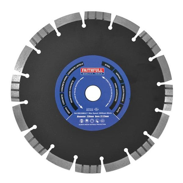 Faithfull Multi Cut Diamond Blade 230 x 22mm