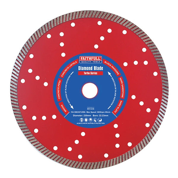 Faithfull Turbo Cut Diamond Blade 230 x 22mm