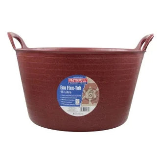FAITHFULL ECO FLEX TUB 15L RECYCLED RED