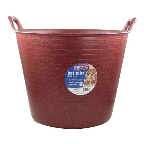 FAITHFULL ECO FLEX TUB 25L RECYCLED RED - Watson Hire