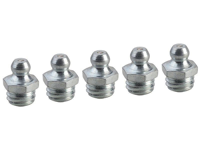 Faithfull Grease Nipple Straight M10 x 1.5 (Pack 5)