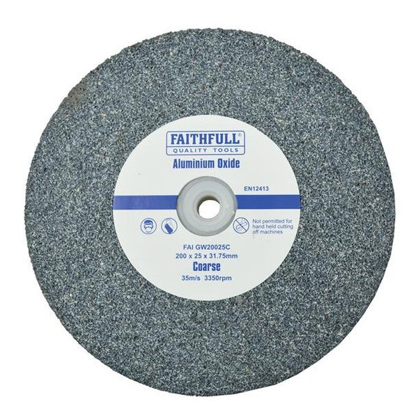 Faithfull General Purpose Grinding Wheel 200 x 25mm Coarse Alox