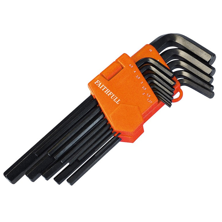 Faithfull Metric Long Arm Hex Key Set, 13 Piece