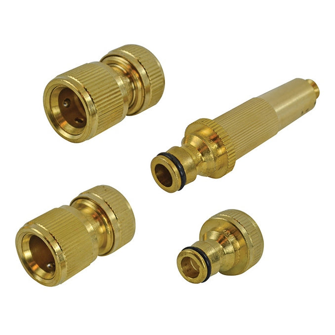 Faithfull Brass Nozzle & Fittings Kit 4 Piece 12.5mm (1/2in)
