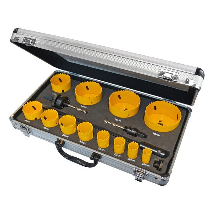 Faithfull Universal Varipitch Holesaw Kit, 16 Piece 16-76mm